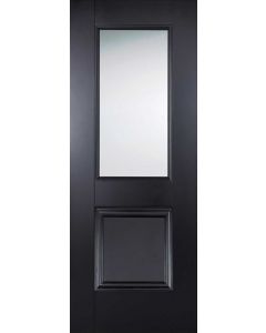 Arnhem Black Clear Glazed Internal Door