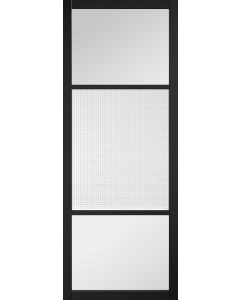Sutton Black Reeded/Clear Glazed Internal Door