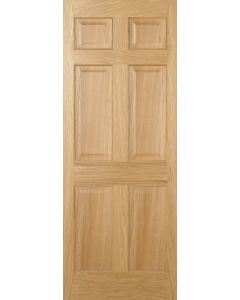 Regency Oak 6 Panel Pre-Finished Internal Door 
