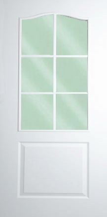 Classical White Primed 6 Light Clear Glazed Internal Door 