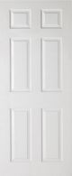 Scotia/ Colonist Moulded Grained White Primed Internal Door