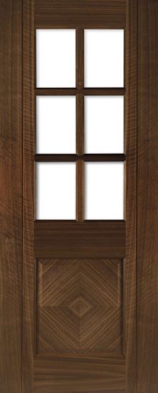 Kensington Walnut Pre-Finished Clear Beveled Glazed Internal Doors